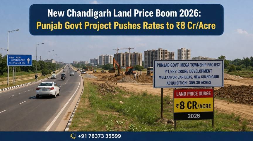 New Chandigarh Land: Anticipated Growth from ₹5 Cr to ₹8 Cr – 2026’s Premier Investment Opportunity